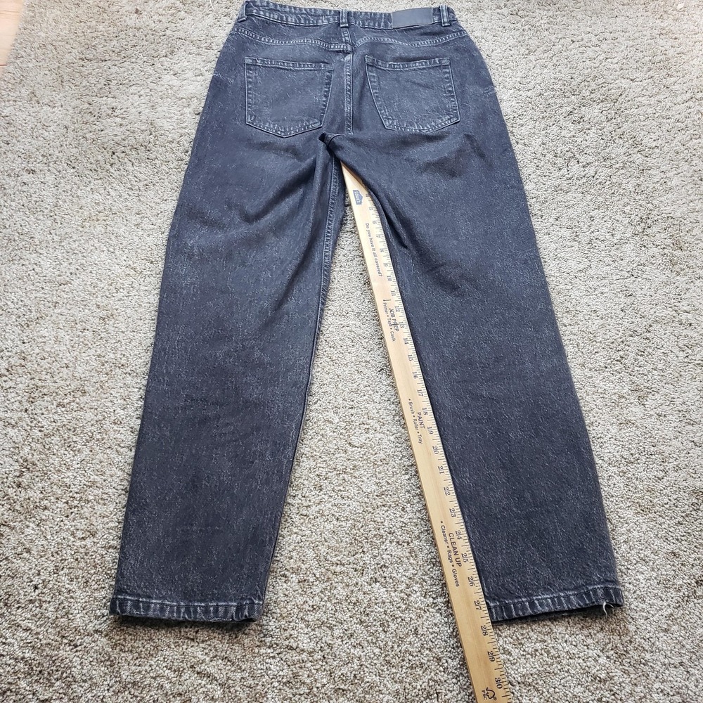 Zara Jeans Womens 8 30 Waist Gray Charcoal Wash Straight Relaxed High Rise Denim - Picture 4 of 8